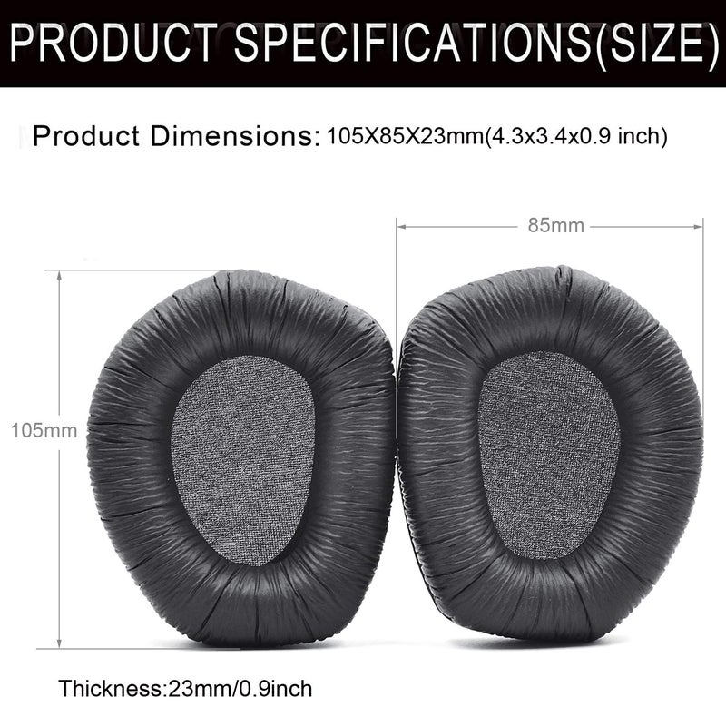 defean RS165 175 185 195 Upgrade Quality Ear Pads Replacement Ear Cushion Foam Compatible with Sennheiser HDR RS165,RS175, RS185,RS195 RF Wireless Headphone,Added Thicknes(Wrinkle Artificial Leather) - Image 3